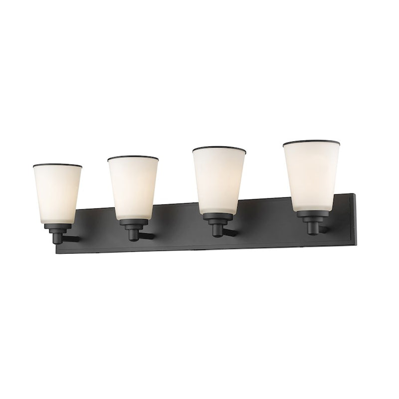 Z-Lite Jarra 4 Light Vanity Light, Bronze, Matte Opal - 432-4V-BRZ