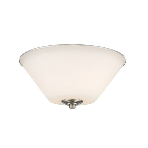 Z-Lite Jarra 2 Light Flush Mount, Brushed Nickel, Matte Opal - 432F2-BN