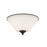 Z-Lite Jarra 2 Light Flush Mount, Bronze, Matte Opal - 432F2-BRZ