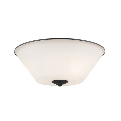 Z-Lite Jarra 3 Light Flush Mount, Bronze, Matte Opal - 432F3-BRZ