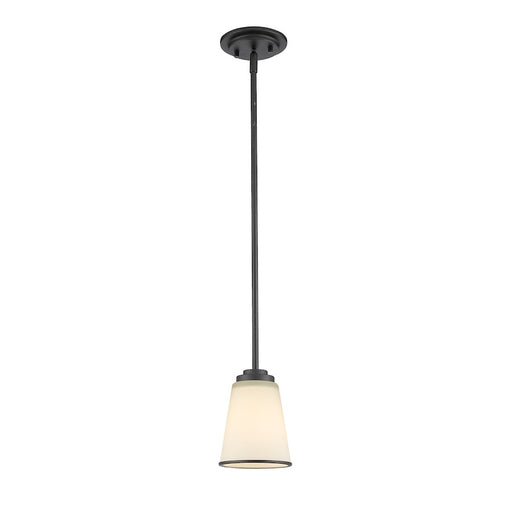 Z-Lite Jarra 1 Light Mini Pendant, 5x54.25", Bronze, Matte Opal - 432MP-BRZ