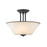 Z-Lite Jarra 3 Light Semi Flush Mount, Bronze, Matte Opal - 432SF-BRZ