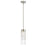 Z-Lite Siena 1 Light Mini Pendant, Brushed Nickel, Clear - 433MP-BN