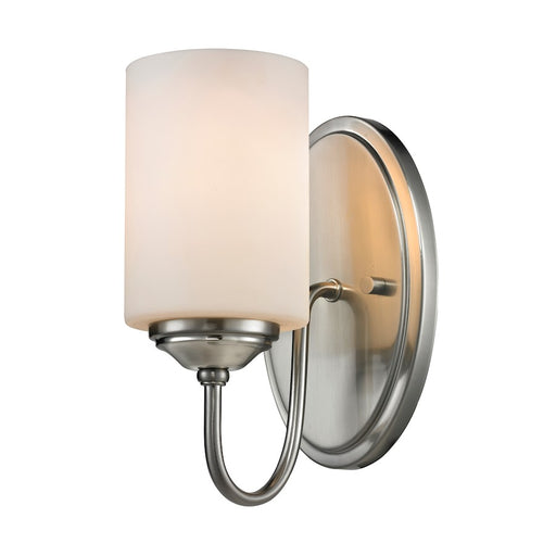 Z-Lite Cardinal 1 Light Wall Sconce, Brushed Nickel, Matte Opal - 434-1S-BN
