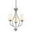 Z-Lite Cardinal 3 Light Chandelier, Brushed Nickel, Matte Opal - 434-3-BN