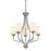 Z-Lite Cardinal 5 Light Chandelier, Brushed Nickel, Matte Opal - 434-5-BN