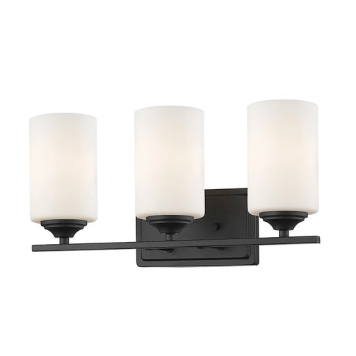 Z-Lite Bordeaux 3 Light Vanity Light, Bronze, Matte Opal - 435-3V-BRZ