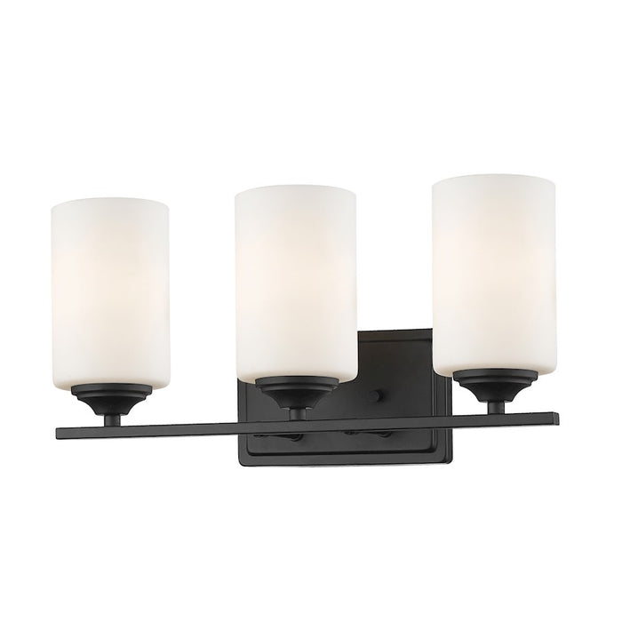 Z-Lite Bordeaux 3 Light Vanity Light, Bronze, Matte Opal - 435-3V-BRZ
