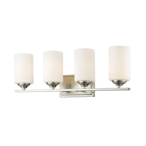 Z-Lite Bordeaux 4 Light Vanity Light, Brushed Nickel, Matte Opal - 435-4V-BN