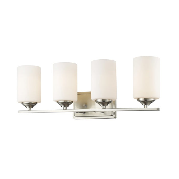 Z-Lite Bordeaux 4 Light Vanity Light, Brushed Nickel, Matte Opal - 435-4V-BN