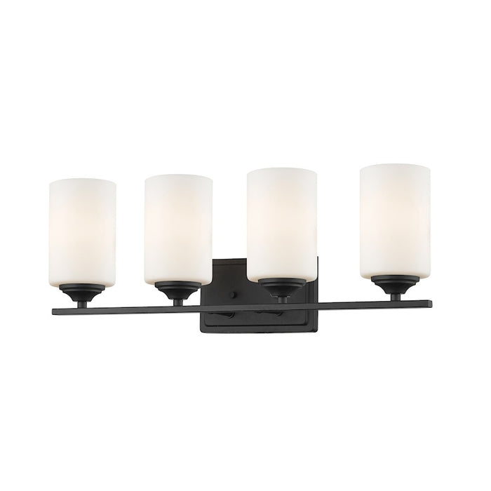 Z-Lite Bordeaux 4 Light Vanity Light, Bronze, Matte Opal - 435-4V-BRZ