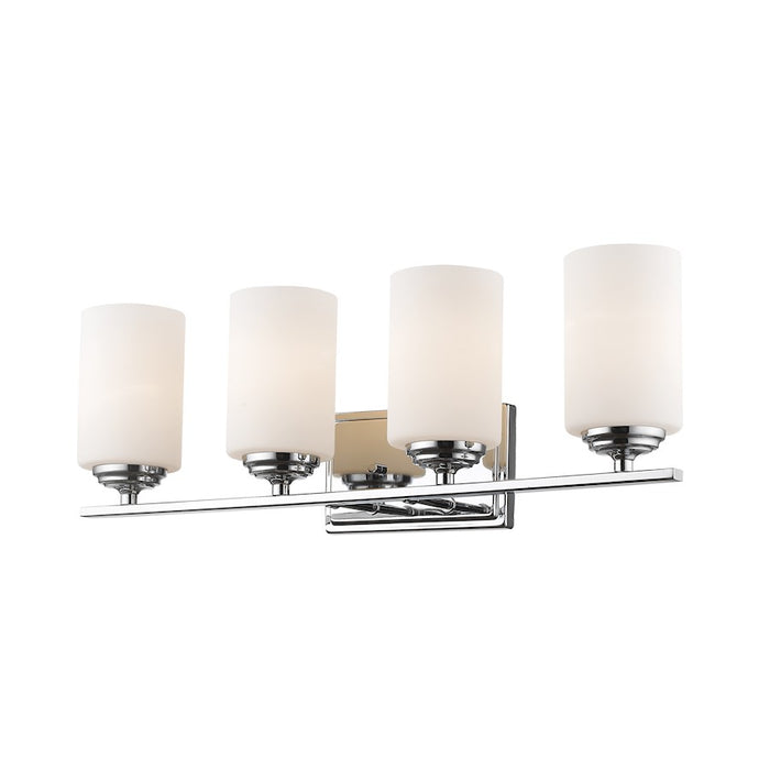 Z-Lite Bordeaux 4 Light Vanity Light, Chrome, Matte Opal - 435-4V-CH