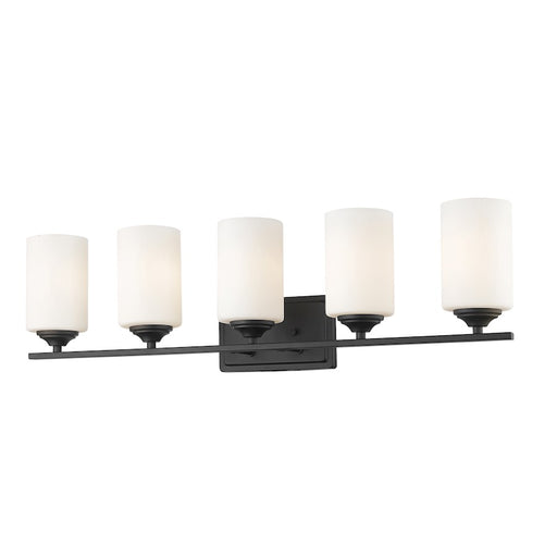 Z-Lite Bordeaux 5 Light Vanity Light, Bronze, Matte Opal - 435-5V-BRZ