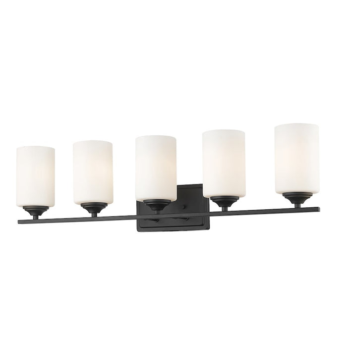 Z-Lite Bordeaux 5 Light Vanity Light, Bronze, Matte Opal - 435-5V-BRZ