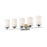 Z-Lite Bordeaux 5 Light Vanity Light, Chrome, Matte Opal - 435-5V-CH