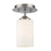 Z-Lite Bordeaux 1 Light Flush Mount Light, Brushed Nickel, Matte Opal - 435F1-BN