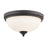 Z-Lite Bordeaux 2 Light Flush Mount Light, Bronze, Matte Opal - 435F2-BRZ