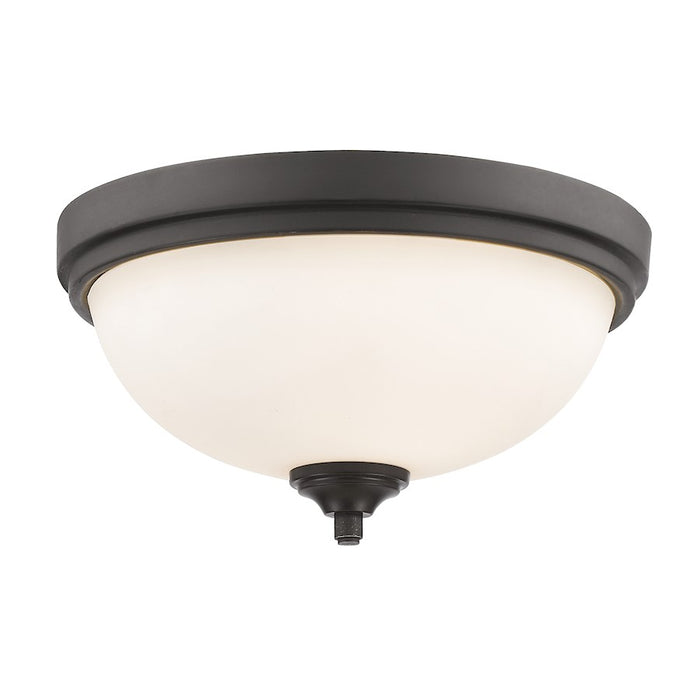 Z-Lite Bordeaux 2 Light Flush Mount Light, Bronze, Matte Opal - 435F2-BRZ