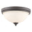 Z-Lite Bordeaux 3 Light Flush Mount Light, Bronze, Matte Opal - 435F3-BRZ