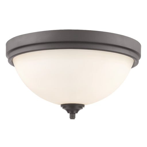 Z-Lite Bordeaux 3 Light Flush Mount Light, Bronze, Matte Opal - 435F3-BRZ