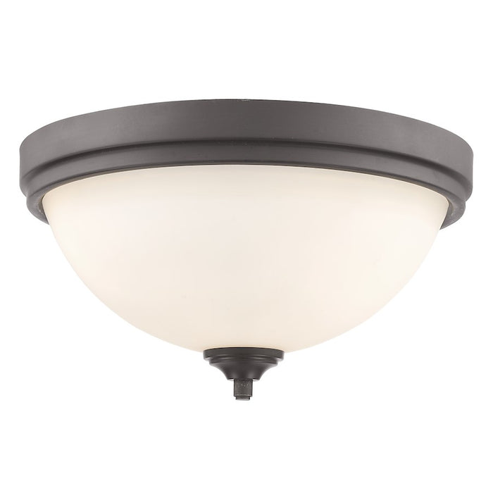 Z-Lite Bordeaux 3 Light Flush Mount Light, Bronze, Matte Opal - 435F3-BRZ