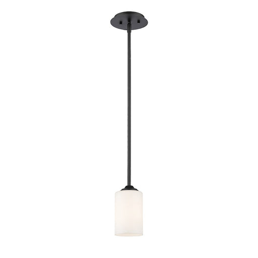Z-Lite Bordeaux 1 Light Mini Pendant, Bronze, Matte Opal - 435MP-BRZ