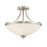 Z-Lite Bordeaux 3 Light Semi Flush Mount, Brushed Nickel, Matte Opal - 435SF-BN