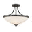 Z-Lite Bordeaux 3 Light Semi Flush Mount, Bronze, Matte Opal - 435SF-BRZ