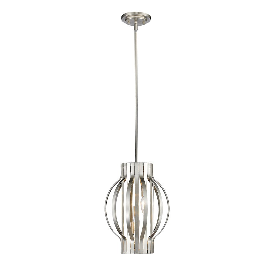 Z-Lite Moundou 3 Light Pendant, Brushed Nickel - 436-12BN