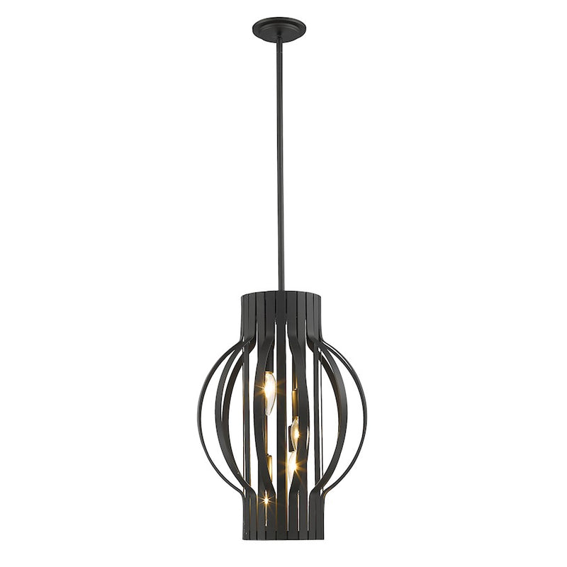 Z-Lite Moundou 4 Light Pendant, 16x16x22", Bronze - 436-16BRZ
