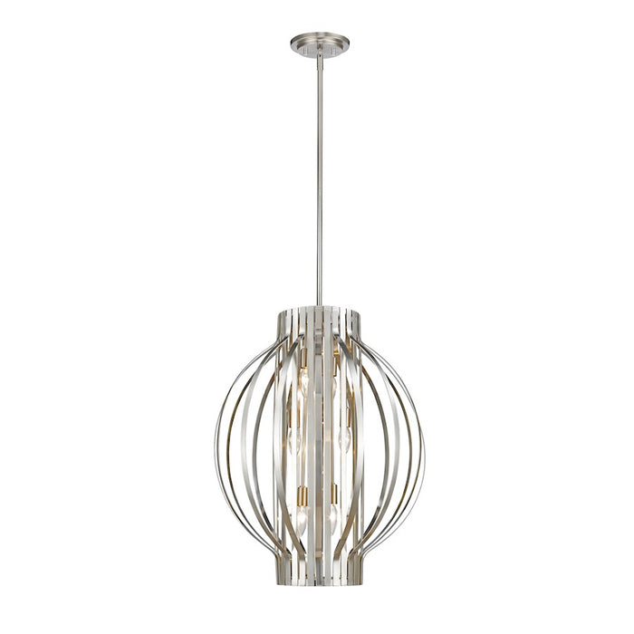 Z-Lite Moundou 6 Light Pendant, 20x20x26", Brushed Nickel - 436-20BN