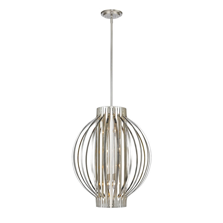 Z-Lite Moundou 8 Light Pendant, Brushed Nickel - 436-24BN