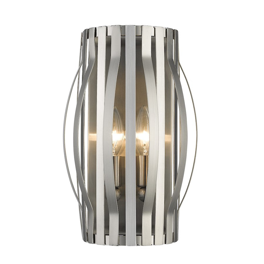 Z-Lite Moundou 2 Light Wall Sconce, Brushed Nickel - 436-2S-BN