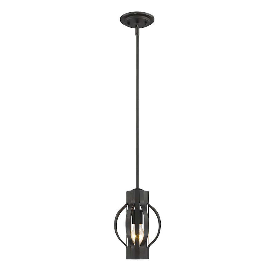 Z-Lite Moundou 1 Light Mini Pendant, 7x7x10", Bronze - 436MP-BRZ