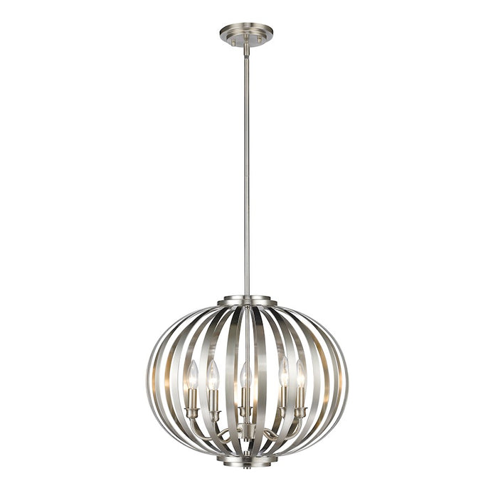 Z-Lite Moundou 5 Light Pendant, Brushed Nickel - 438-20BN