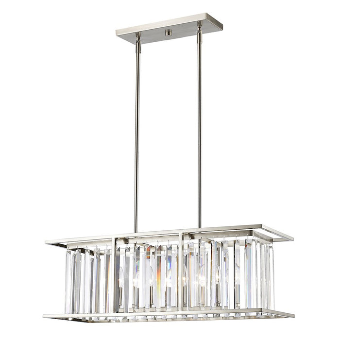 Z-Lite Monarch 5 Light Island/Billiard, Brushed Nickel, Clear - 439-32BN