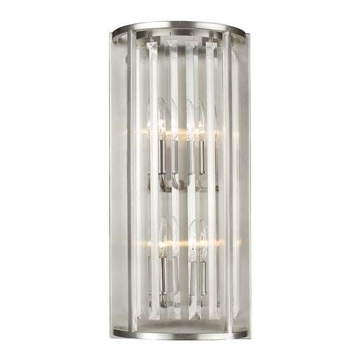 Z-Lite Monarch 4 Light Wall Sconce, Brushed Nickel, Clear - 439-4S-BN