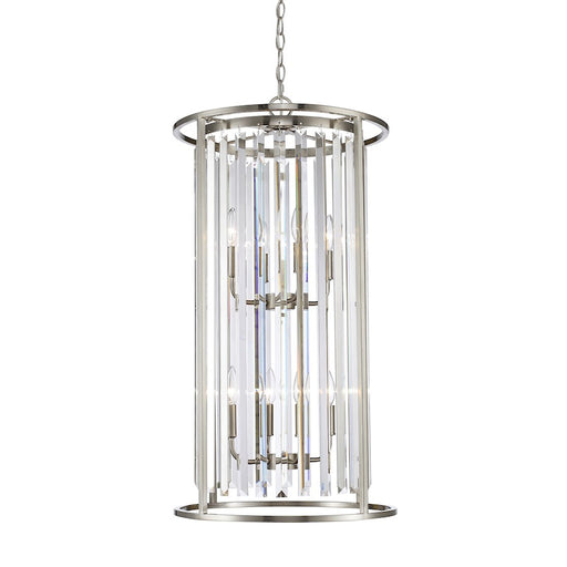 Z-Lite Monarch 8 Light Chandelier, Brushed Nickel, Clear - 439-8BN