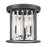 Z-Lite Monarch 3 Light Flush Mount, 12x12x11.88", Bronze, Clear - 439F12-BRZ