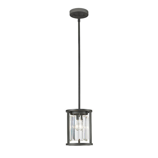 Z-Lite Monarch 1 Light Mini Pendant, Bronze, Clear - 439MP-BRZ