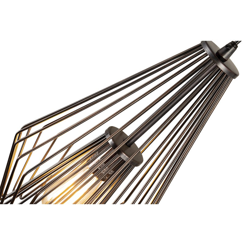 Z-Lite Quintus 1 Light 9.25" Mini Pendant, Plated Bronze