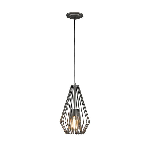Z-Lite Quintus 1 Light Mini Pendant, 9.25x9.25x15.75", Bronze - 442MP-BRZ