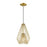 Z-Lite Quintus 1 Light Mini Pendant, 9.25x9.25x15.75", Gold, Gold - 442MP-MG