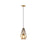 Z-Lite Quintus 1 Light 9.25" Mini Pendant, Rubbed Brass - 442MP-RB