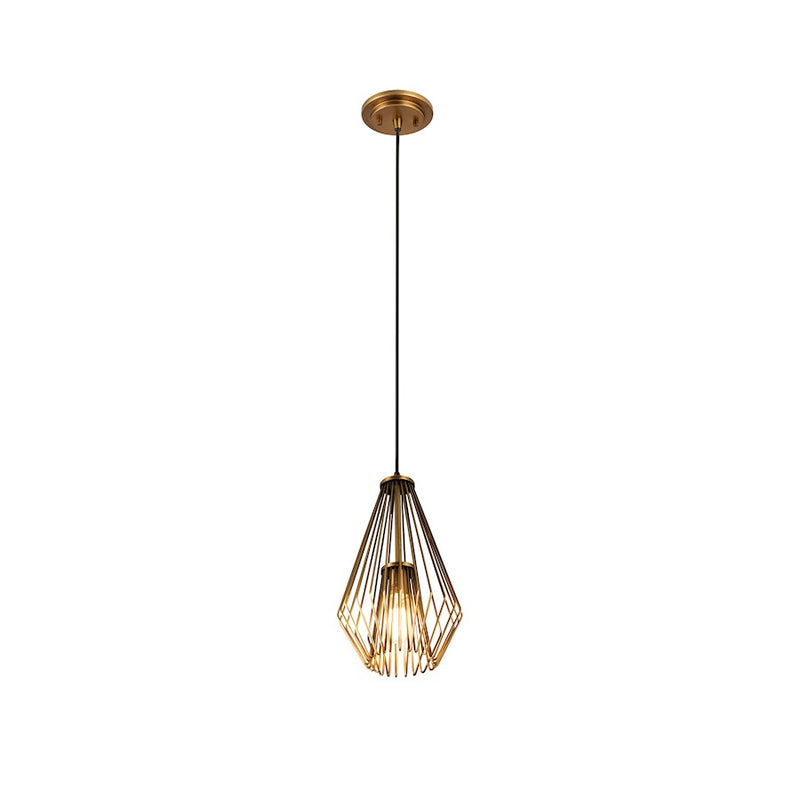 Z-Lite Quintus 1 Light 9.25" Mini Pendant, Rubbed Brass