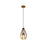 Z-Lite Quintus 1 Light 9.25" Mini Pendant, Rubbed Brass