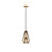 Z-Lite Quintus 1 Light 9.25" Mini Pendant, Rubbed Brass