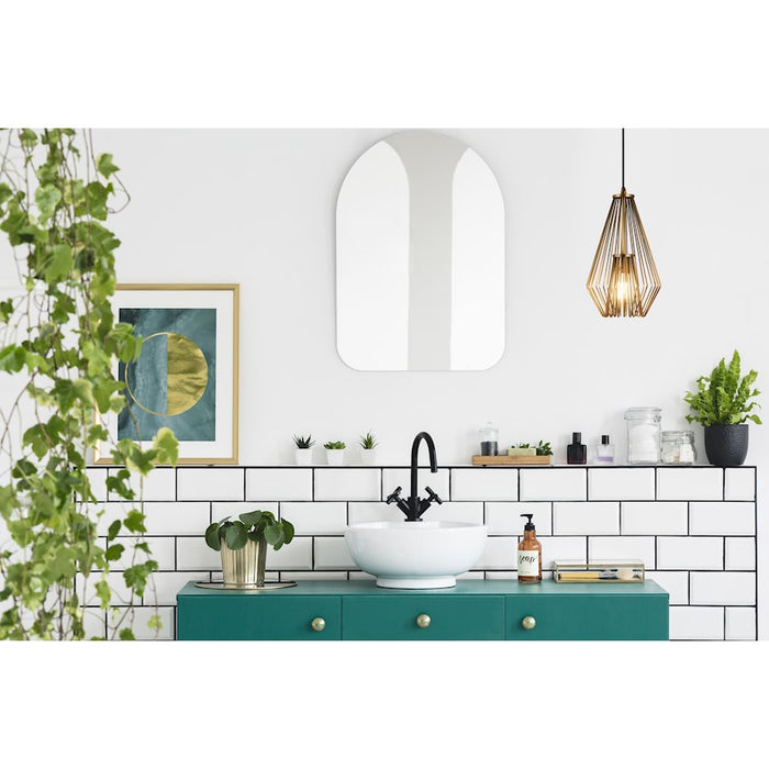 Z-Lite Quintus 1 Light 9.25" Mini Pendant, Rubbed Brass