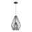 Z-Lite Quintus 1 Light Mini Pendant, 12.25x12.25x18.5", Black, Black - 442MP12-MB