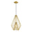 Z-Lite Quintus 1 Light Mini Pendant, 12.25x12.25x18.5", Gold, Gold - 442MP12-MG